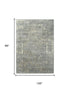8' X 10' Gray Beige And Ivory New Zealand Lambs Wool Oriental Hand Carved Handmade Area Rug