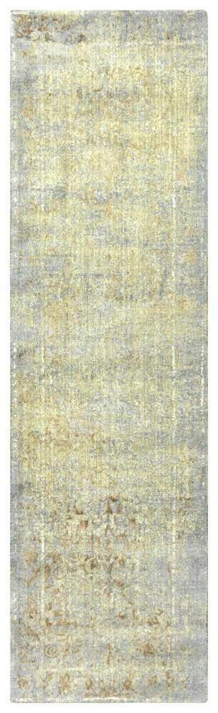 8' Beige Gray And Ivory New Zealand Lambs Wool Oriental Hand Carved Handmade Area Rug