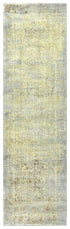 8' Beige Gray And Ivory New Zealand Lambs Wool Oriental Hand Carved Handmade Area Rug