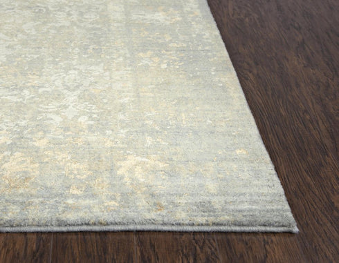 5' X 8' Beige Gray And Ivory New Zealand Lambs Wool Oriental Hand Carved Handmade Area Rug