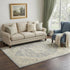 5' X 8' Beige Gray And Ivory New Zealand Lambs Wool Oriental Hand Carved Handmade Area Rug