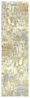8' Beige Gray And Ivory New Zealand Lambs Wool Abstract Hand Carved Handmade Area Rug
