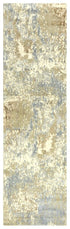 8' Beige Gray And Ivory New Zealand Lambs Wool Abstract Hand Carved Handmade Area Rug
