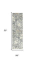 8' Gray Light Gray Beige And Ivory New Zealand Lambs Wool Abstract Hand Carved Handmade Area Rug