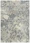 8' X 10' Gray Light Gray Beige And Ivory New Zealand Lambs Wool Abstract Hand Carved Handmade Area Rug