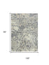 8' X 10' Gray Light Gray Beige And Ivory New Zealand Lambs Wool Abstract Hand Carved Handmade Area Rug