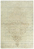 8' Beige And Natural New Zealand Lambs Wool Medallion Hand Carved Handmade Area Rug