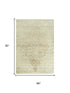 8' Beige And Natural New Zealand Lambs Wool Medallion Hand Carved Handmade Area Rug