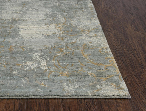 8' Gray Light Gray Beige And Ivory New Zealand Lambs Wool Trellis Hand Carved Handmade Area Rug