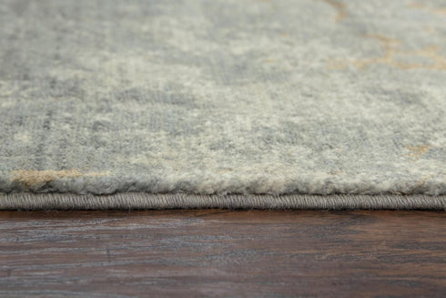 8' X 10' Gray Light Gray Beige And Ivory New Zealand Lambs Wool Trellis Hand Carved Handmade Area Rug