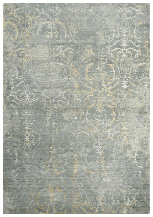 9' X 12' Gray Light Gray Beige And Ivory New Zealand Lambs Wool Trellis Hand Carved Handmade Area Rug