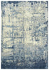 9' X 12' Blue Light Blue Gray And Ivory New Zealand Lambs Wool Abstract Hand Carved Handmade Area Rug