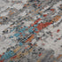 8' X 10' Gray Beige Orange Red And Blue New Zealand Lambs Wool Abstract Hand Carved Handmade Area Rug