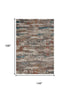 9' X 12' Gray Beige Orange Red And Blue New Zealand Lambs Wool Abstract Hand Carved Handmade Area Rug
