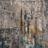 8' Gray Black Yellow Blue And Ivory New Zealand Lambs Wool Abstract Hand Carved Handmade Area Rug