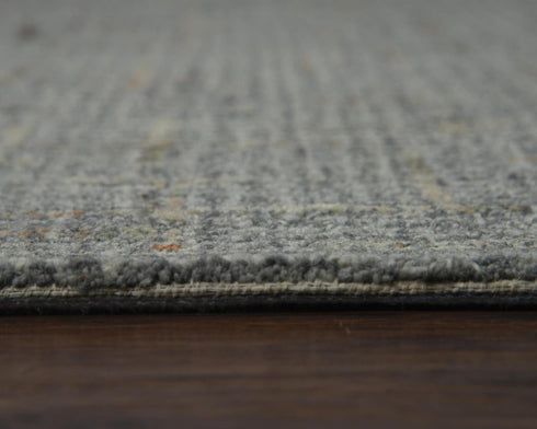8' X 10' Gray Brown Beige And Ivory Wool Checkered Hand Tufted Area Rug