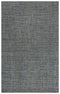 8' X 10' Blue Dark Blue Black And Ivory Wool Checkered Hand Tufted Area Rug