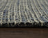 8' X 10' Blue Dark Blue Black And Ivory Wool Checkered Hand Tufted Area Rug