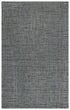 9' X 12' Blue Dark Blue Black And Ivory Wool Checkered Hand Tufted Area Rug