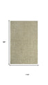 8' X 10' Beige Brown Gray And Ivory Wool Checkered Hand Tufted Area Rug