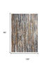 8' X 10' Charcoal Brown Rust Beige And Ivory Abstract Hand Carved Handmade Area Rug