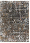 8' Brown And Gray Abstract Hand Carved Handmade Area Rug