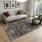 5' X 8' Brown And Gray Abstract Hand Carved Handmade Area Rug