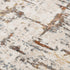 8' Ivory Brown And Gray Abstract Hand Carved Handmade Area Rug