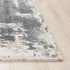 5' X 8' Blue And Gray Abstract Hand Carved Handmade Area Rug