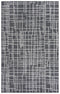 5' X 8' Charcoal And Ivory Wool Geometric Hand Tufted Area Rug
