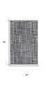 5' X 8' Charcoal And Ivory Wool Geometric Hand Tufted Area Rug