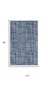 8' X 10' Blue And Ivory Wool Geometric Hand Tufted Area Rug