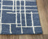 9' X 12' Blue And Ivory Wool Geometric Hand Tufted Area Rug