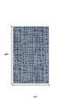 9' X 12' Blue And Ivory Wool Geometric Hand Tufted Area Rug