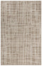 5' X 8' Brown Natural And Ivory Wool Geometric Hand Tufted Area Rug