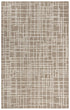 5' X 8' Brown Natural And Ivory Wool Geometric Hand Tufted Area Rug