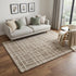 5' X 8' Brown Natural And Ivory Wool Geometric Hand Tufted Area Rug