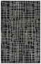 5' X 8' Black And Ivory Wool Geometric Hand Tufted Area Rug