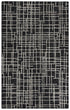 5' X 8' Black And Ivory Wool Geometric Hand Tufted Area Rug