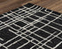 5' X 8' Black And Ivory Wool Geometric Hand Tufted Area Rug
