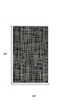 5' X 8' Black And Ivory Wool Geometric Hand Tufted Area Rug