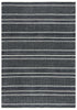 8' Charcoal And Gray Wool Striped Hand Tufted Area Rug