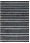 9' X 12' Charcoal And Gray Wool Striped Hand Tufted Area Rug