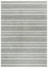 8' Gray And Ivory Wool Striped Hand Tufted Area Rug