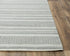 8' Gray And Ivory Wool Striped Hand Tufted Area Rug