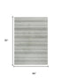 8' Gray And Ivory Wool Striped Hand Tufted Area Rug