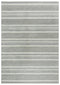 9' X 12' Gray And Ivory Wool Striped Hand Tufted Area Rug