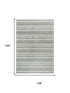 9' X 12' Gray And Ivory Wool Striped Hand Tufted Area Rug