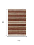8' X 10' Rust And Orange Wool Striped Hand Tufted Area Rug