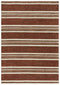 9' X 12' Rust And Orange Wool Striped Hand Tufted Area Rug